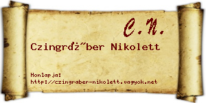 Czingráber Nikolett névjegykártya