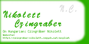 nikolett czingraber business card